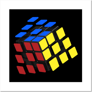 Stickers Flying - Rubik's Cube Inspired Design for people who know How to Solve a Rubik's Cube Posters and Art